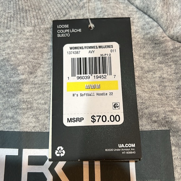 Womens Under Armour Softball Hoodie Sweatshirt (M) - Picture 5 of 8